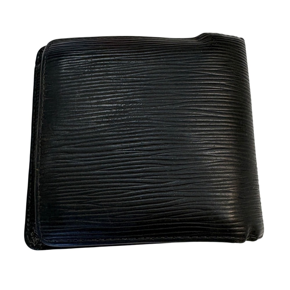 Louis Vuitton Men's Black Epi Leather Bifold Wallet Coin Pocket - Picture 2 of 15